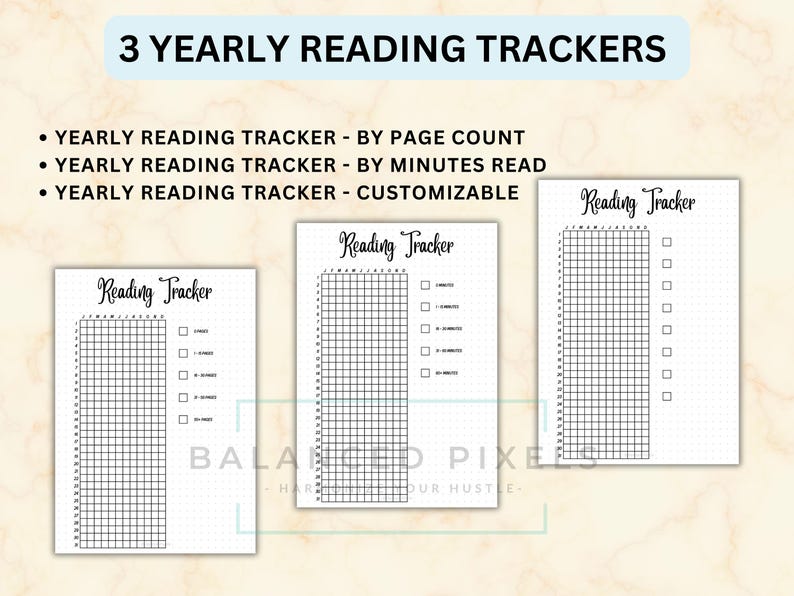 Printable Reading Journal Bundle - Book Tracker Log - Reading Planner ...