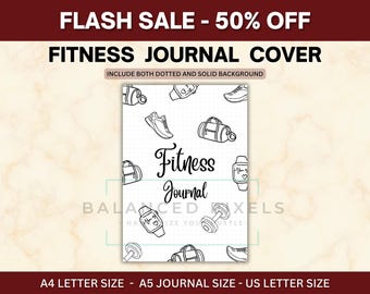 Fitness Journal Cover - Workout Planner Dashboard - Workout Bujo Divider - Minimalist Binder Insert - Gesundheit Titelseite