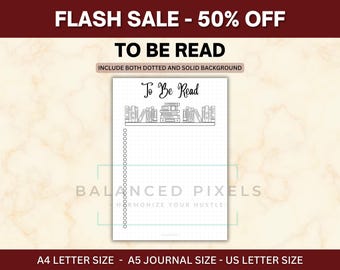 TBR-Lesecheckliste - Buch Wunschliste - Leere Leseliste PDF - To Be Reading-Seite - Journalbeileger Print - Buchplaner-Blatt