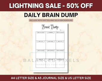 Brain Dump Planner: Mental Clarity Template (Digital Download)