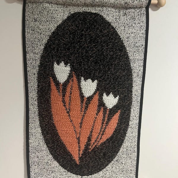 Vintage Finnish Woven Wall Tapestry | Scandinavian Textile Art | Mid-Century Modern Decor