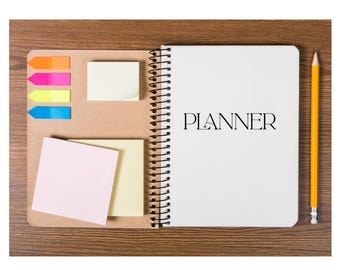 Printable Planner PDF/Undated Weekly, Monthly, Budget & Habit Tracker/ Digital Download