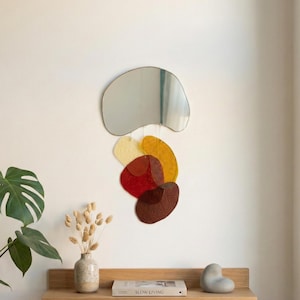 Organic Wavy Wall Mirror – Handmade Sculptural Mirror for Modern Home Decor