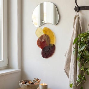 Organic Wavy Wall Mirror – Handmade Sculptural Mirror for Modern Home Decor image 2