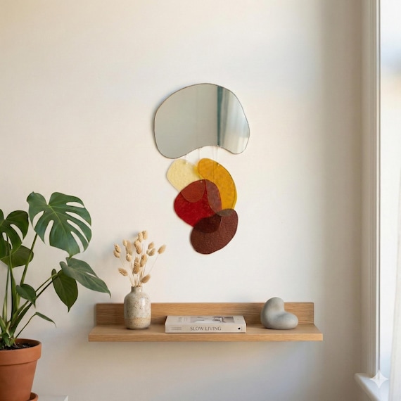 Organic Wavy Wall Mirror – Handmade Sculptural Mirror for Modern Home Decor