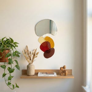 Organic Wavy Wall Mirror – Handmade Sculptural Mirror for Modern Home Decor image 3