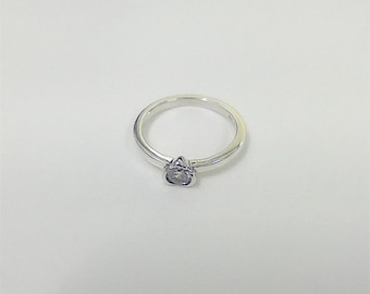 sterling silver heart ring with pouch pandora talisman lab-grown diamond
