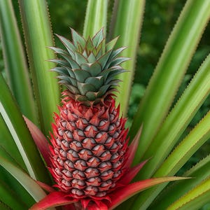 Red Spanish Pineapple 15 Seeds , Exotic Tropical Fruit Plant , Sweet Juicy Red Pineapple Variety , Organic Non GMO Seeds