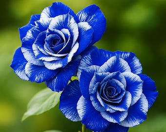 Rosa del desierto azul y blanca, variedad rara (4 semillas). Exótica planta de jardín para bonsái: Adenium obesum.