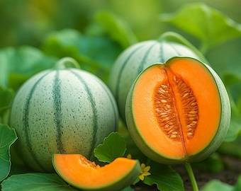10 Charentais Melon Cantaloupe Seeds Non-GMO Organic Rare Hybrid Sweet Garden Fruit Plant