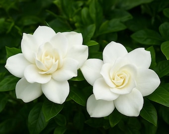20 semillas de gardenia blanca pura - Arbusto florido fragante, arbusto perenne exótico, planta para jardín doméstico