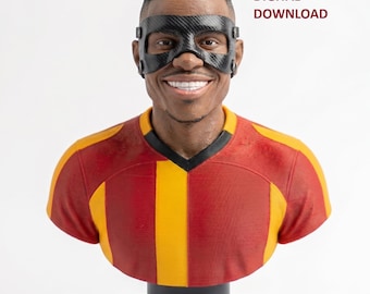 STL-bestand buste Victor Osimhen, zeer gedetailleerde sculptuur, Nigeriaanse voetbalster (digitale download)