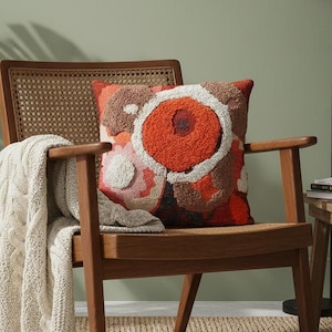 Housse De Coussin 45x45cm – Décorative – Polyester Orange