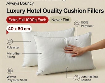 Urbane Hide | Set di imbottiture per cuscini in poliestere | Imbottitura in microfibra 40×60 cm | 1000 g/pezzo