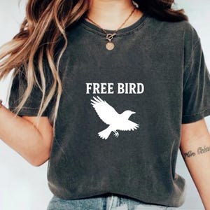 Free Bird Tee, Comfort Colors Band TShirt, Old School Band T-shirt, Retro Music Shirt, Rock Band Tee, Trendy Shirts