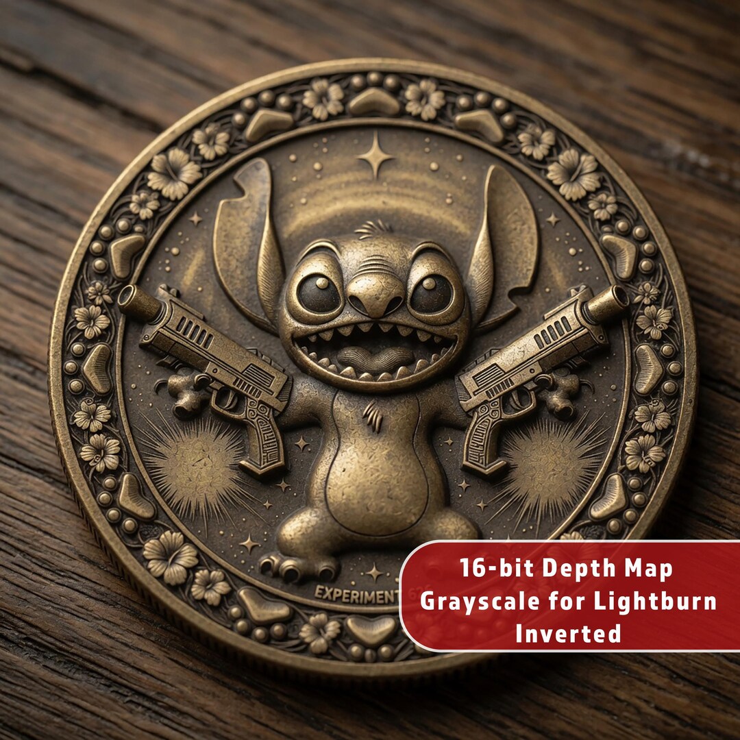 Sci-fi Space Alien | EDC Challenge Coin | Deep Engrave Relief | STL ...