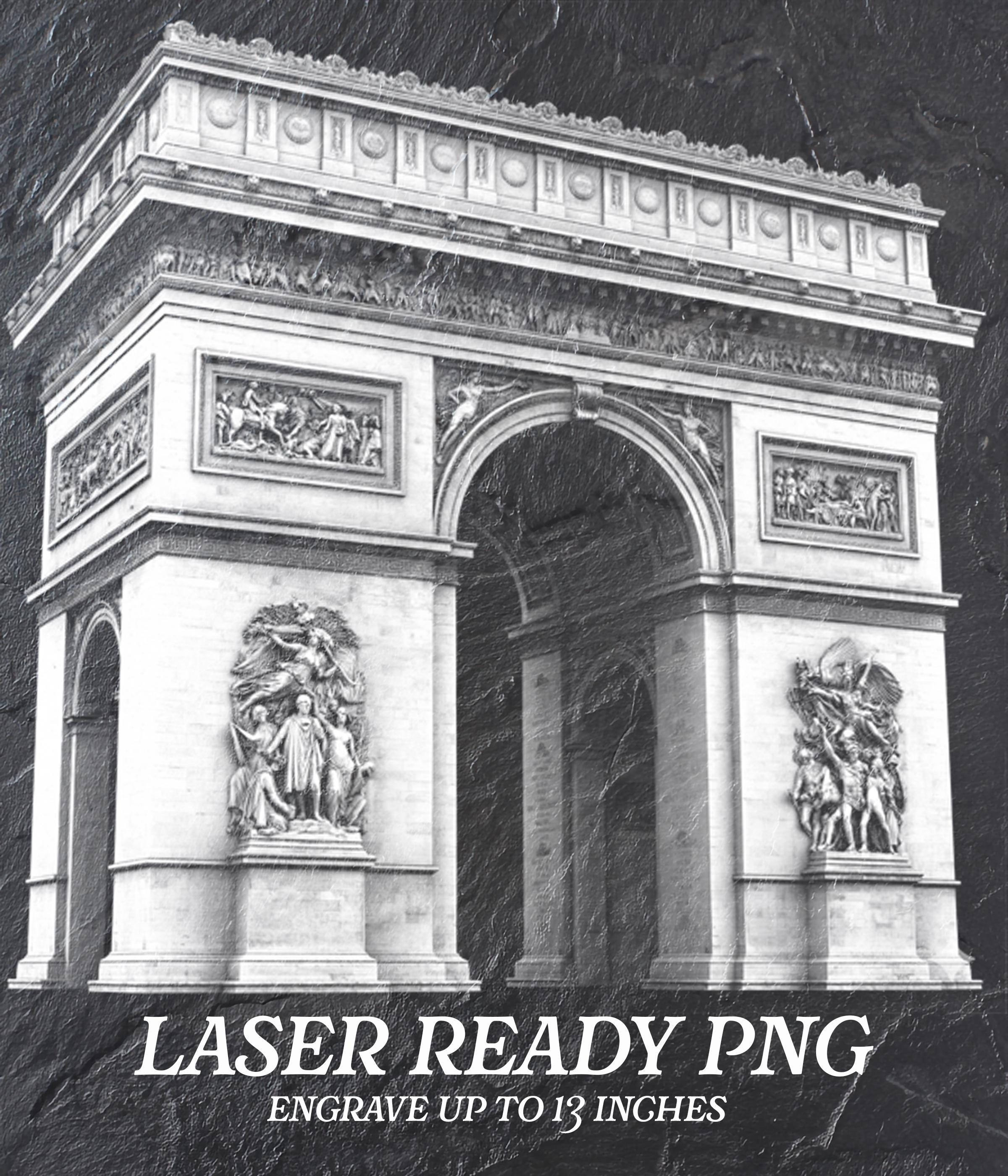 Arc De Triomphe Paris | French Monument Art | Slate Laser File