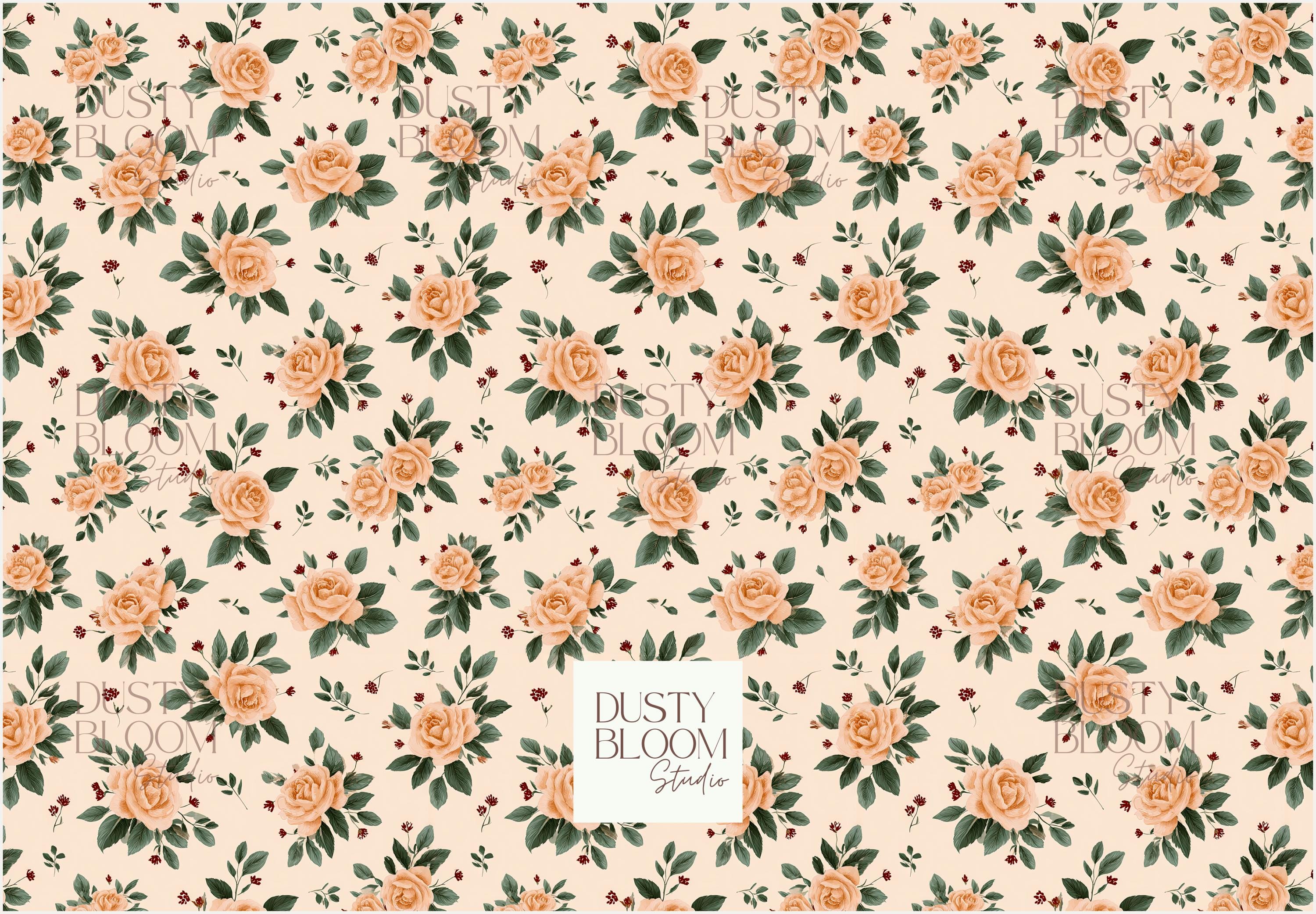 Romantic Roses I – 12 Floral Digital Papers | Vintage Rose Patterns ...