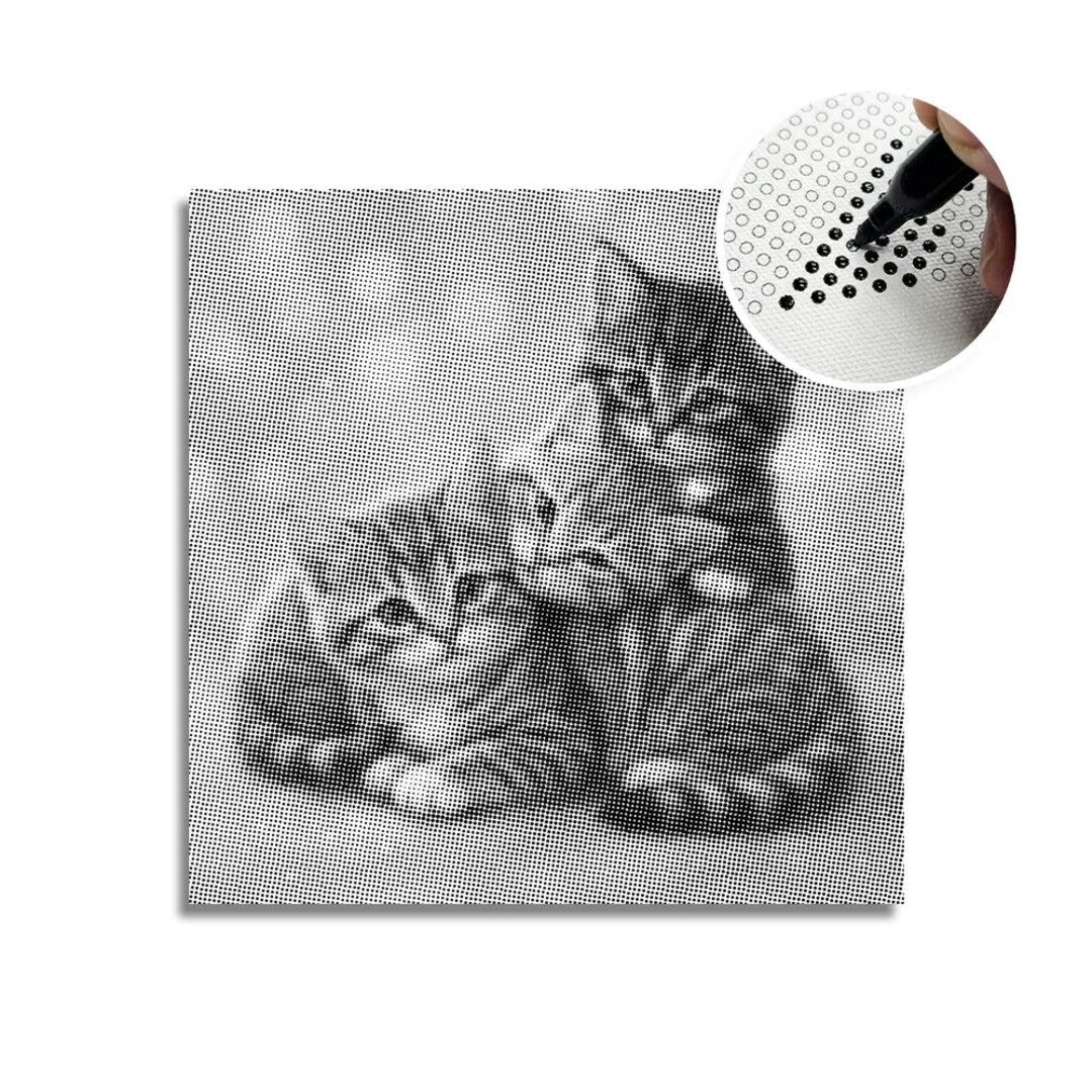 Kittens Dot Painting Kit – DIY Canvas Wall Art for Adults - Etsy