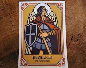 Pegatina de vinilo troquelada de San Miguel Arcángel / Católica / Cristiana