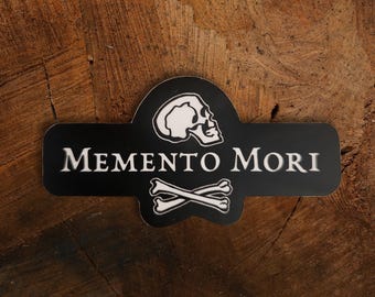 Pegatina de vinilo troquelada Memento Mori / Católica / Cristiana