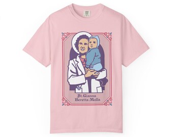 Camiseta de Santa Gianna Beretta Molla / Colores cómodos / Camiseta cristiana / Regalo católico / Camiseta de fe