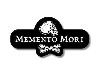 Adesivo de vinil recortado Memento Mori | Católico | Cristão