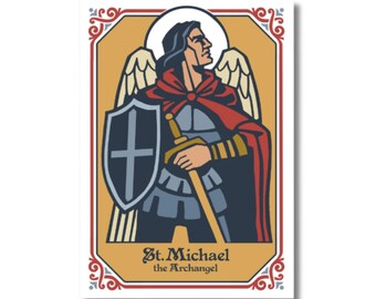 Pegatina de vinilo troquelada de San Miguel Arcángel / Católica / Cristiana