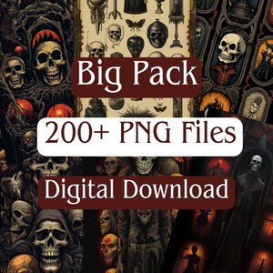 200+ HALLOWEEN PACK Journal Pages / Junk Journaling / Scrapbooking / Card Making / Bookmarks / Digital Download