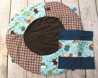 Travel Baby Play Mat | Animal Playmat | Gender Neutral Baby | Baby Shower Gift | Tummy Time Mat | New Baby Gift | Sensory Mat | Busy Mat