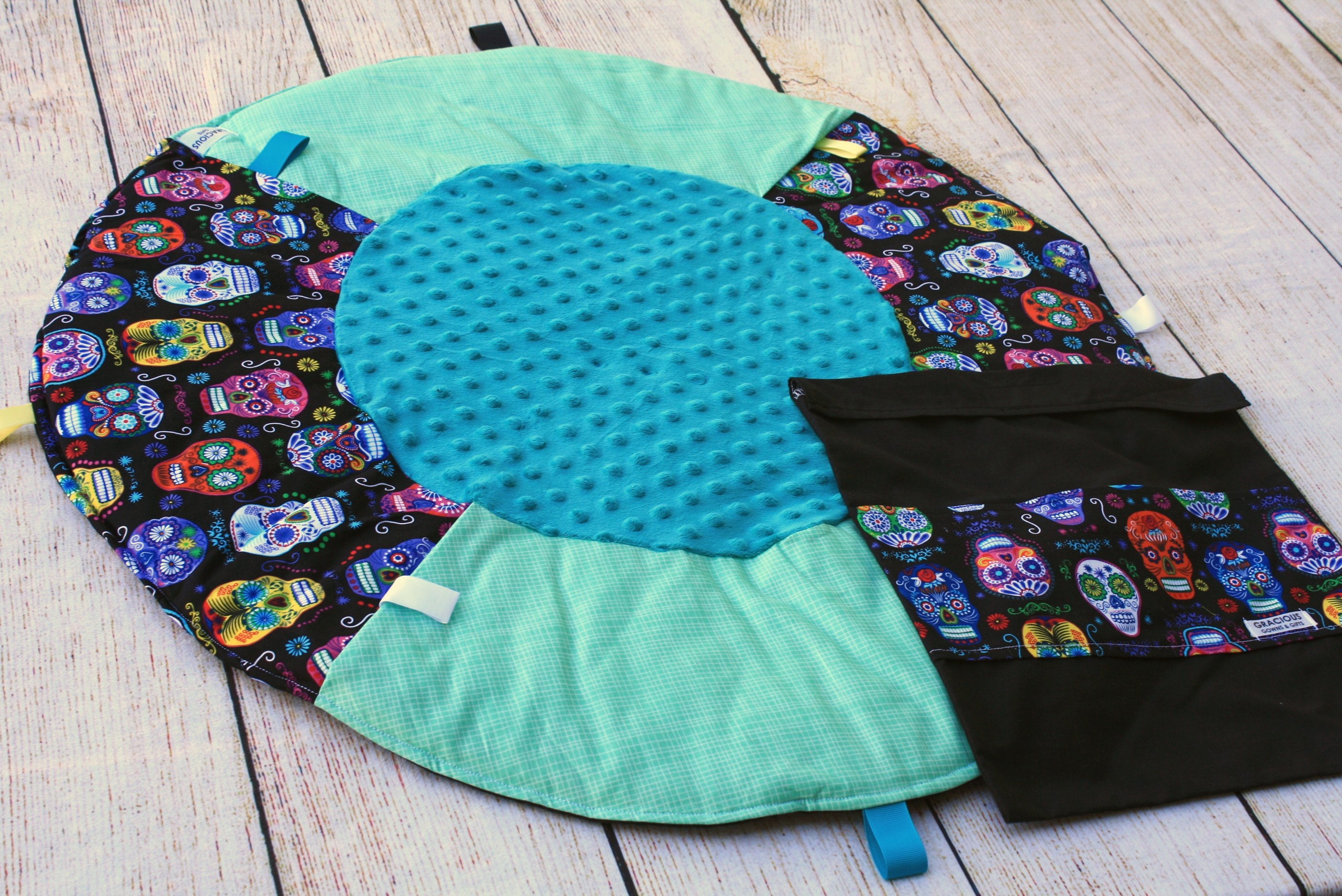 Travel Baby Play Mat Skull Playmat Gender Neutral Baby Etsy Singapore