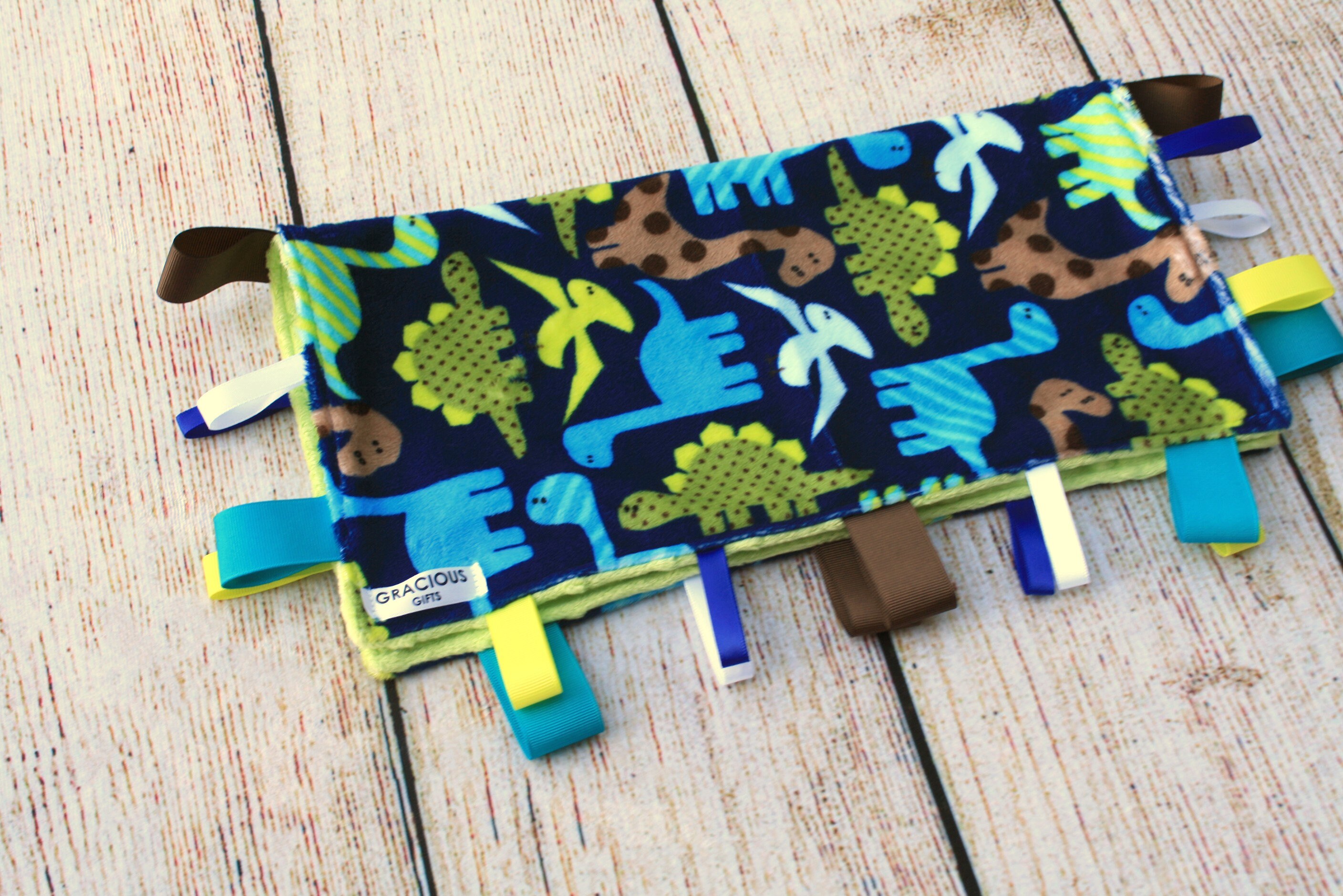 2x Superweiche Taggy Decken Für Babys - Kuscheldecken Mit Bunten Etiketten