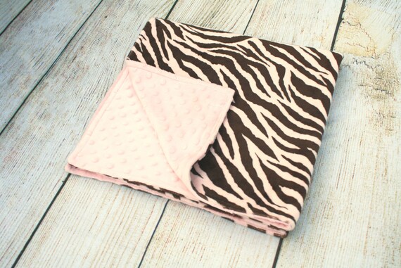 Pink zebra baby blanket clearance