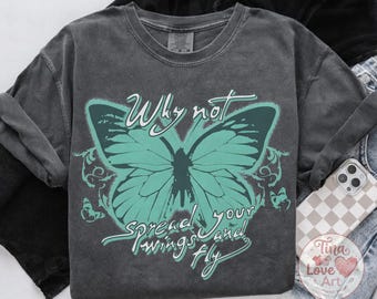 Y2K Hilary Duff Why Not Butterfly Tshirt | Retro 2000s Lizzie McGuire Inspired T-Shirt | Nostalgic Pop Culture Concert