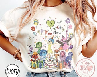 Custom Inside Out Birthday T-Shirts, Disney Birthday Girl Tee, Kids Inside Out Party Shirt, Disney Birthday Squad Tee