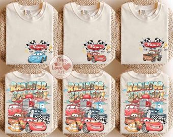 Personalized Disney Cars T-Shirt, Lightning McQueen, Tow Mater, Doc Hudson Tee, Radiator Springs Family Trip Shirt, Disneyland