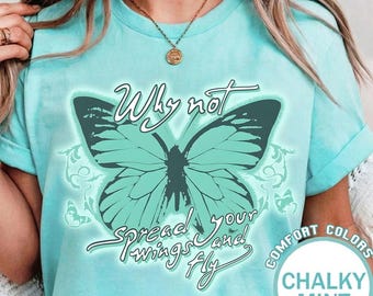 Lizzie McGuire Inspired T-Shirt, Why Not Butterfly Graphic Tee, Nostalgic Pop Culture Concert Shirt, Retro 2000s Aesthetic Apparel