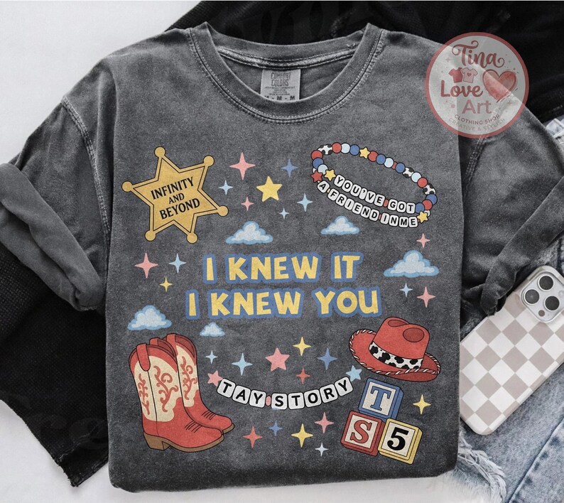 Vintage Tay Story Shirt Toy Story 5 Disney Family Vacation 2026 Trip T-Shirt Pixar Fest Jessie I Knew It I Knew You TS Clothing image 3