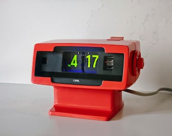 Vintage Copal 231L Flip Clock – Near-NOS, Serviced, Glossy Red, Box & Papers 110V Japan (1970s)