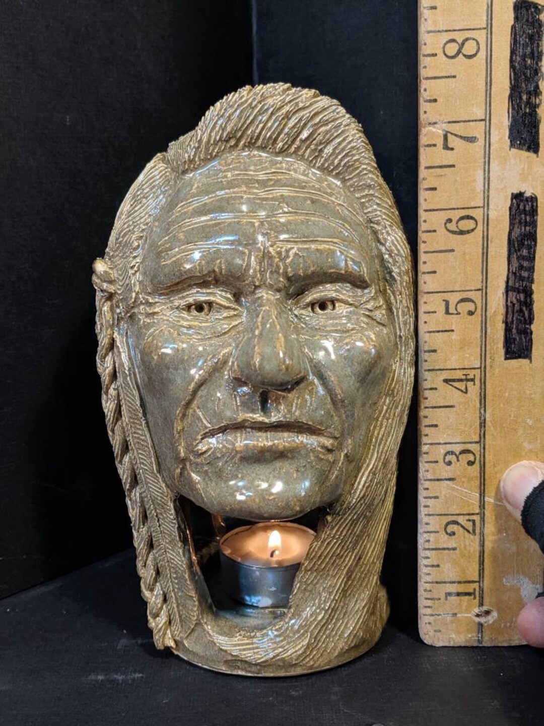 Native American Handmade Original Candle Holder, Made on the Pottery Wheel as Base NACH21N Etsy