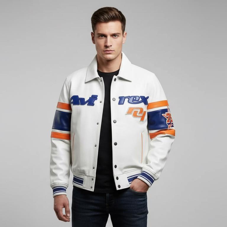 Avirex Limited Edition New York City Series Leather Jacket for Men