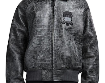 Handmade Avirex x Trapstar Black Bomber Jacket Lambskin Leather Limited Edition Men’s Flight Jacket