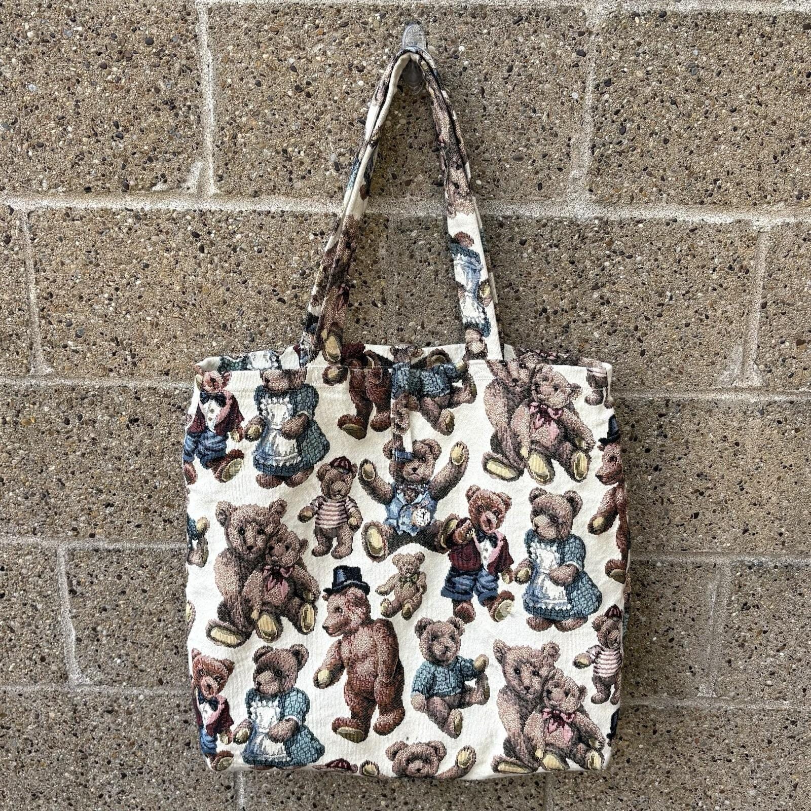 Teddy Bear Tapestry Bag - Etsy