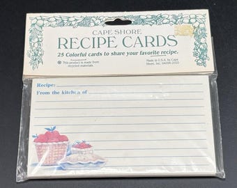 Vtg Cottagecore 40 Pack Recipe Cards Apple Tree Lined 4" x 6" Songbird Meadows