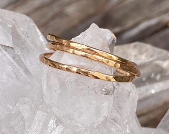 Dainty Gold Filled Hammered Toe Ring: Adjustable Beach Jewelry