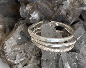 Bague d'orteil délicate en argent sterling : bijoux de plage réglables