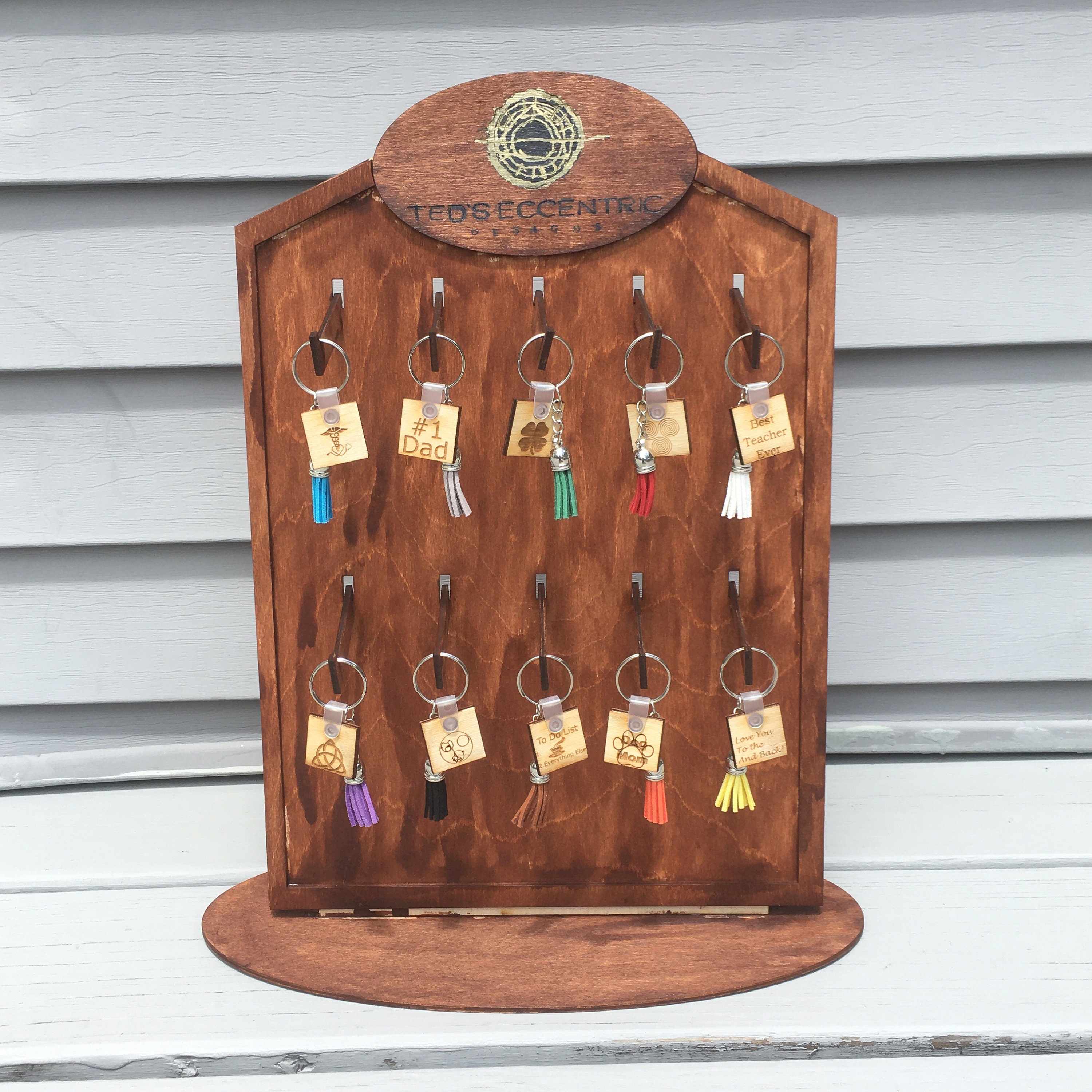 Keychain Laser Cut Display Stand, Keychain Display Stand, Craft Fair