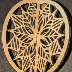 3d Snowflake Ornament, 3d Wooden snowflake ornament, 3d Snowflake, Christmas Ornament