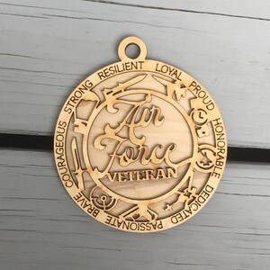 Veterano dell&#39;aeronautica, Regalo del veterano dell&#39;aeronautica, Regalo di pensionamento, Regalo di pensionamento militare, Ornamento dell&#39;aeronautica, Ornamento del legno dell&#39;aeronautica, Regalo dell&#39;aviatore