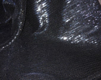 Black Sequin & Beads On Chiffon JEC-104-2 Fabric main image 0